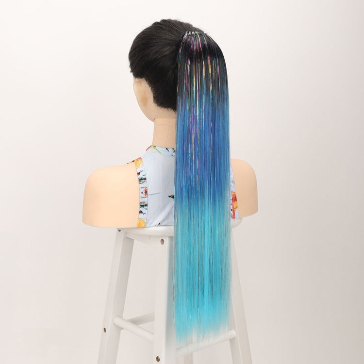 24 inch 9 Strands Chemical Fiber Colorful Hair Ring Dirty Braid Long Ponytail Wig, Color: C9#