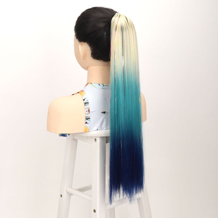 24 inch 9 Strands Chemical Fiber Colorful Hair Ring Dirty Braid Long Ponytail Wig, Color: C24#