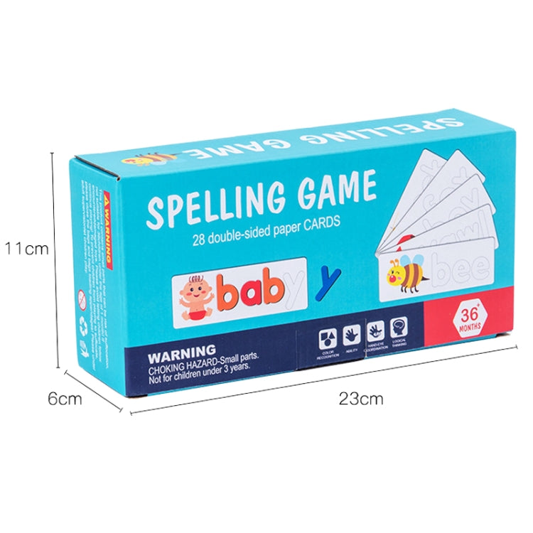 Children Wooden Matching Letter Game 26 Alphabet Spelling Practice Early Learning Cognitive Puzzle Toys - Colorful