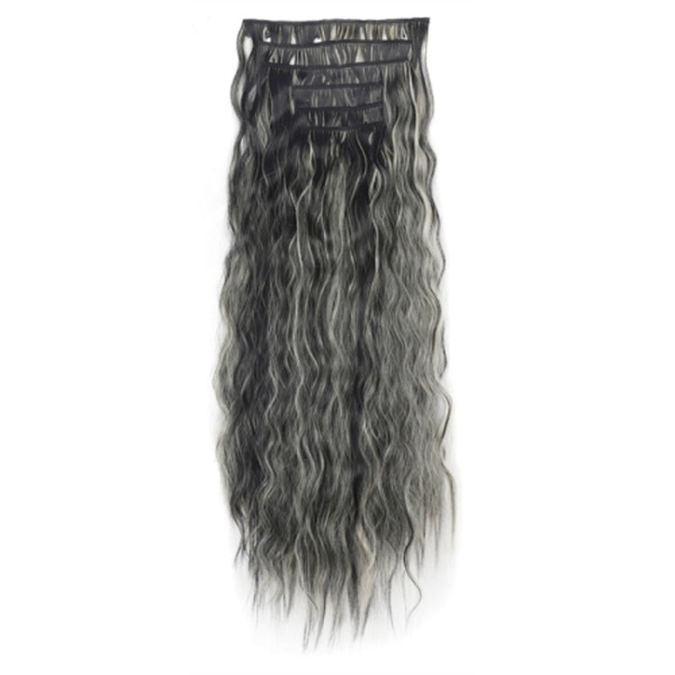 6pcs / Set Clips Corn Hair Long Curly Picking Hair Extensions Wig Piece, Color: 1BH613#