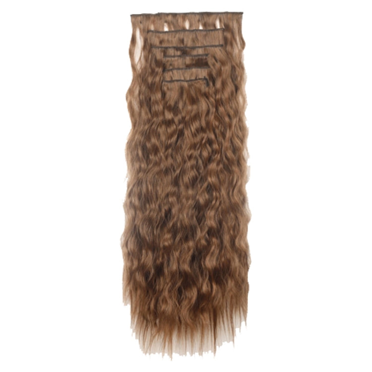 6pcs / Set Clips Corn Hair Long Curly Picking Hair Extensions Wig Piece, Color: 2M30#