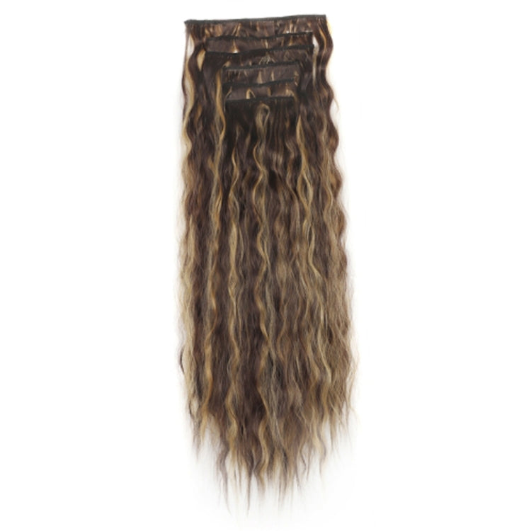6pcs / Set Clips Corn Hair Long Curly Picking Hair Extensions Wig Piece, Color: 4H27#