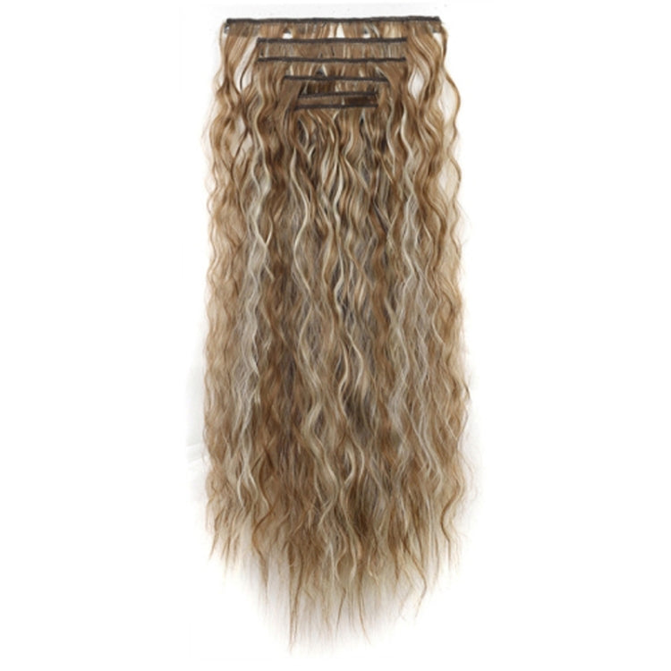 6pcs / Set Clips Corn Hair Long Curly Picking Hair Extensions Wig Piece, Color: 6H613#