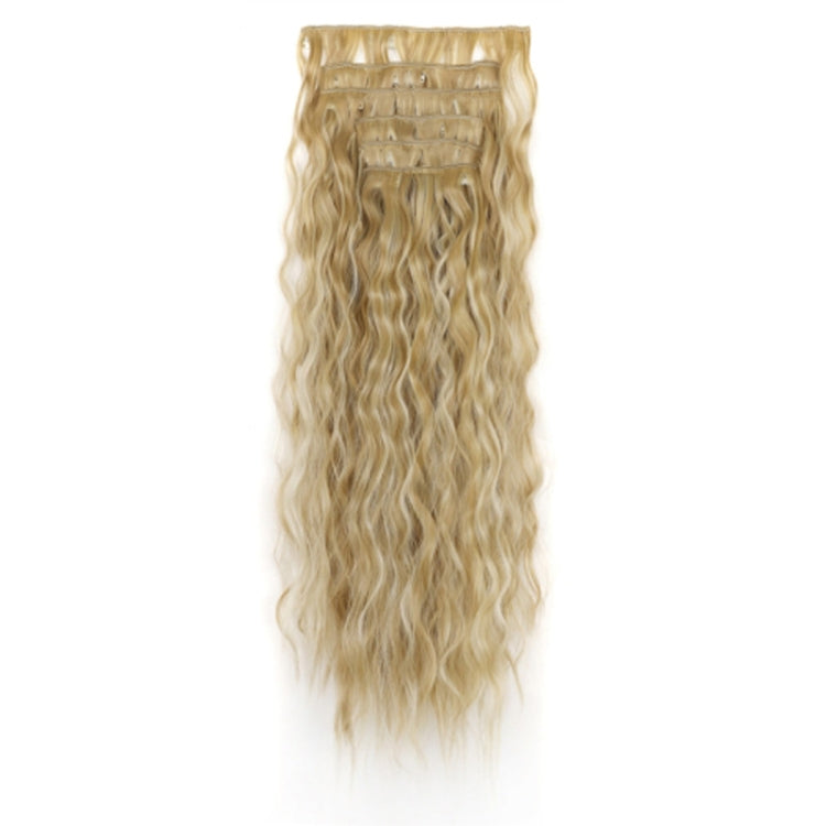 6pcs / Set Clips Corn Hair Long Curly Picking Hair Extensions Wig Piece, Color: 24H613#