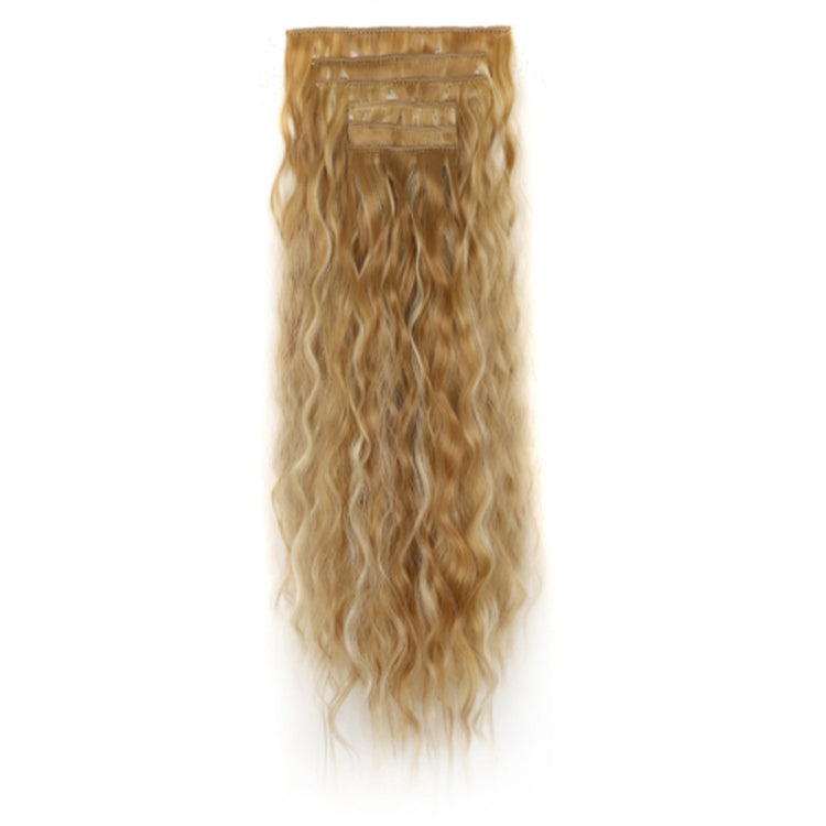 6pcs / Set Clips Corn Hair Long Curly Picking Hair Extensions Wig Piece, Color: 27H613#