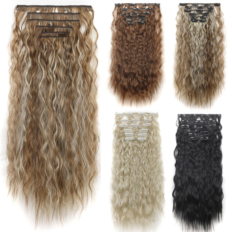 6pcs / Set Clips Corn Hair Long Curly Picking Hair Extensions Wig Piece, Color: 4#