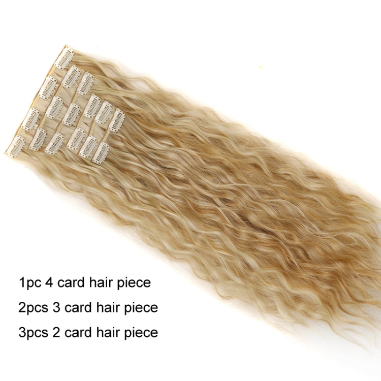 6pcs / Set Clips Corn Hair Long Curly Picking Hair Extensions Wig Piece, Color: 27H613#