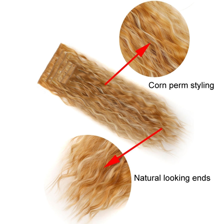6pcs / Set Clips Corn Hair Long Curly Picking Hair Extensions Wig Piece, Color: 27H613#