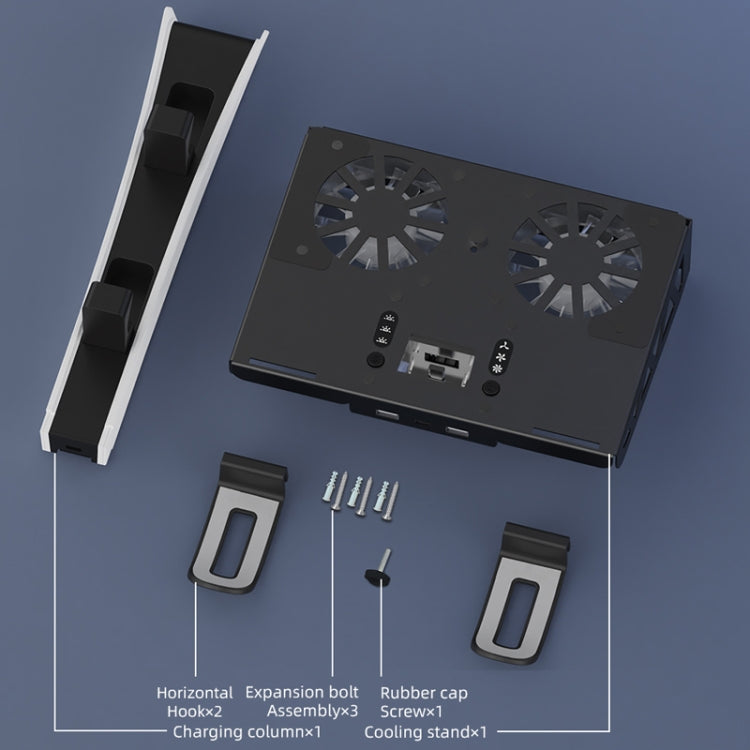 For PS5 Slim / PS5 iplay HBP-545 Wall Mount Charging Bracket - Black