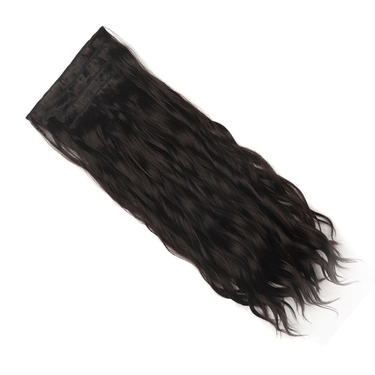 4pcs / Set Ladies Clip Hairstyle Water Wave Long Curly Hair Extensions Wig Pieces, Color: 4#
