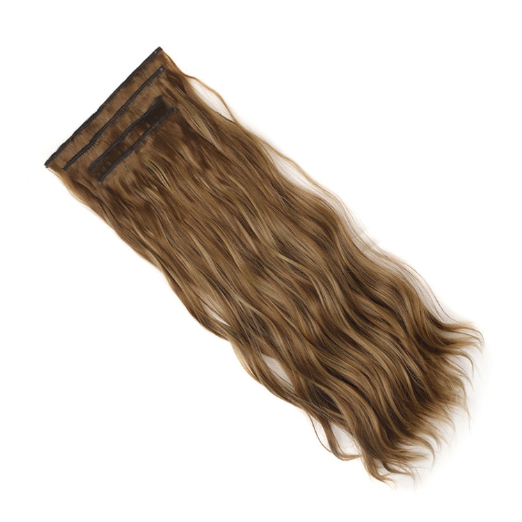 4pcs / Set Ladies Clip Hairstyle Water Wave Long Curly Hair Extensions Wig Pieces, Color: 6H24#