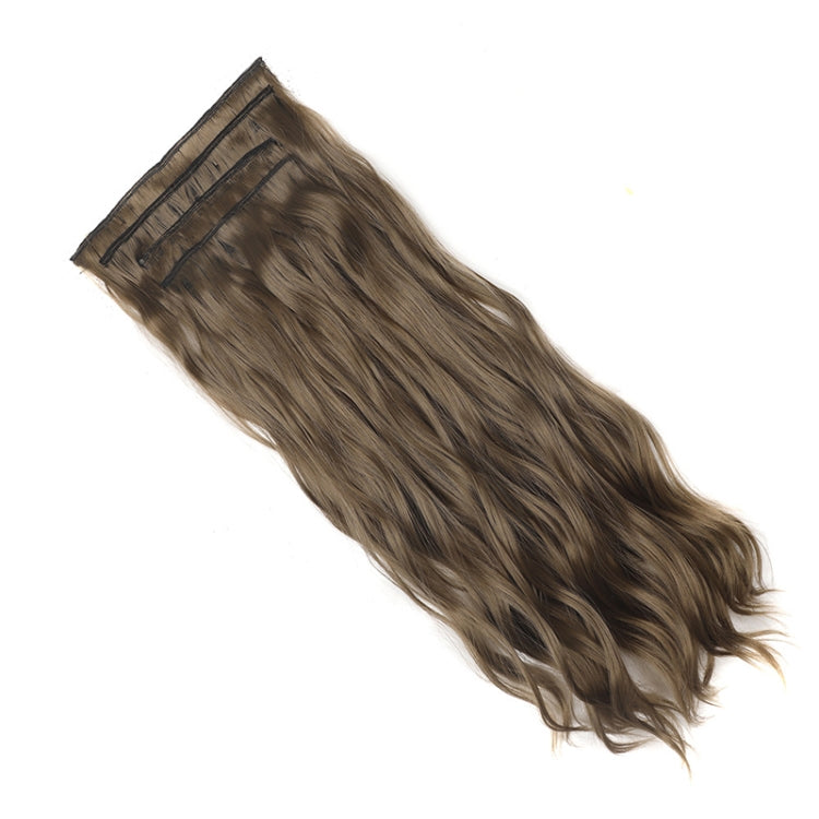 4pcs / Set Ladies Clip Hairstyle Water Wave Long Curly Hair Extensions Wig Pieces, Color: 18B#