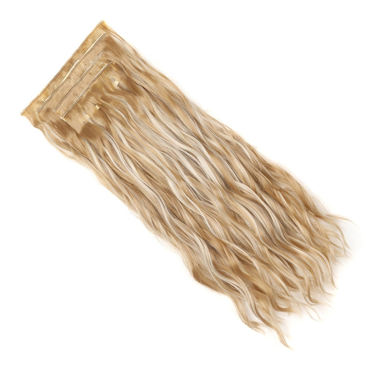 4pcs / Set Ladies Clip Hairstyle Water Wave Long Curly Hair Extensions Wig Pieces, Color: 18H60#