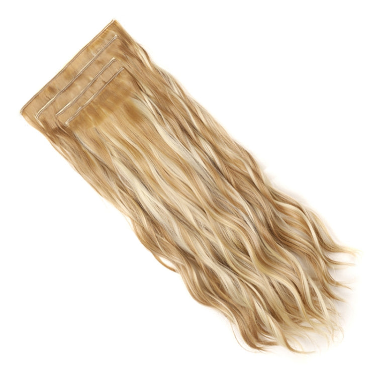 4pcs / Set Ladies Clip Hairstyle Water Wave Long Curly Hair Extensions Wig Pieces, Color: 27H613#