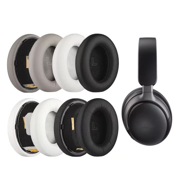 1pair For BOSE QC Ultra Headphone Leather Sponge Cover Earmuffs, Color: Gray Leather