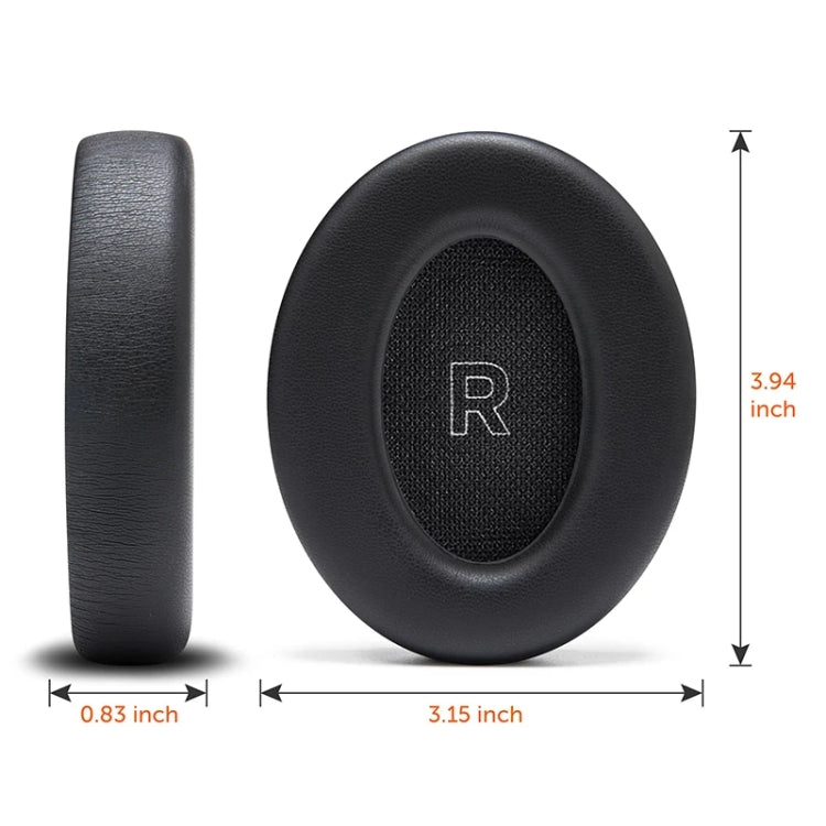 1pair For BOSE QC Ultra Headphone Leather Sponge Cover Earmuffs, Color: Black Lambskin