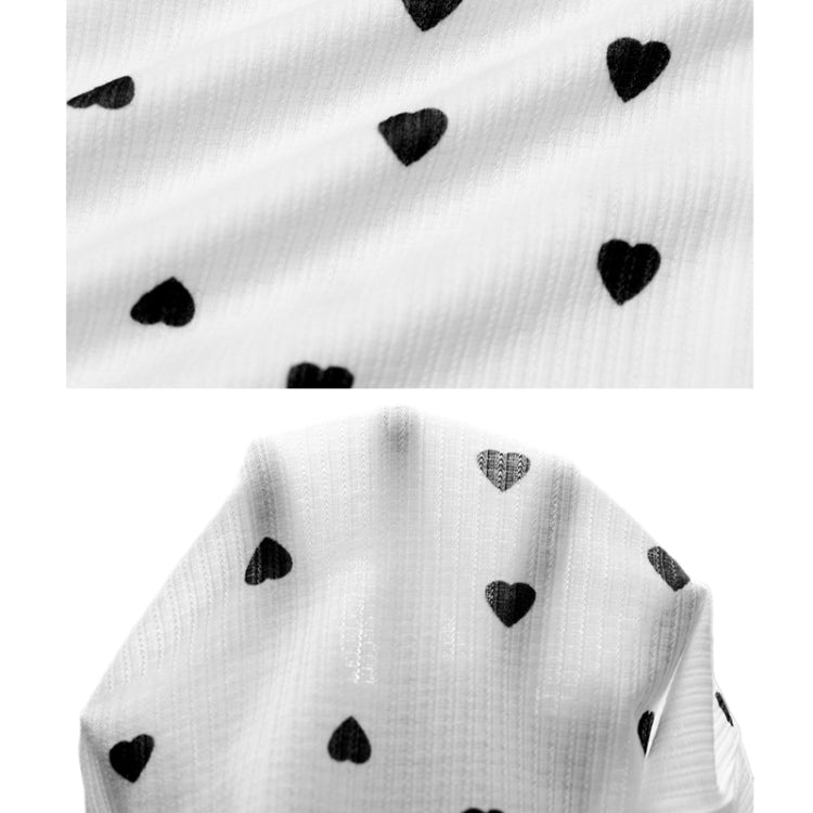 Suspender Shorts Sexy Bow Print Milk Silk Pajamas Set, Size: S