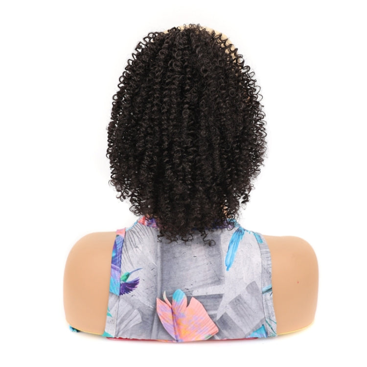Ladies Fluffy Short Small Curly Ponytail Wig, Color: 2#