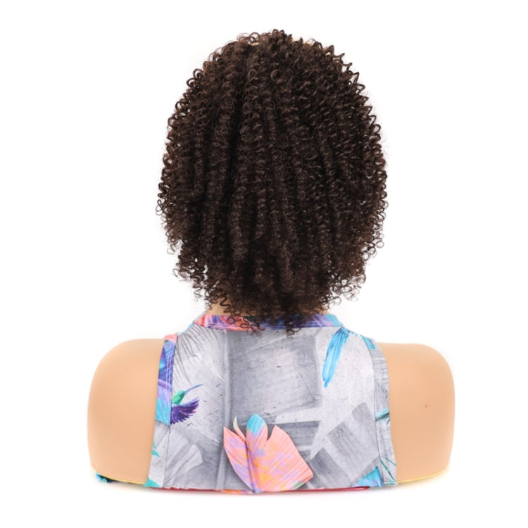 Ladies Fluffy Short Small Curly Ponytail Wig, Color: 4#