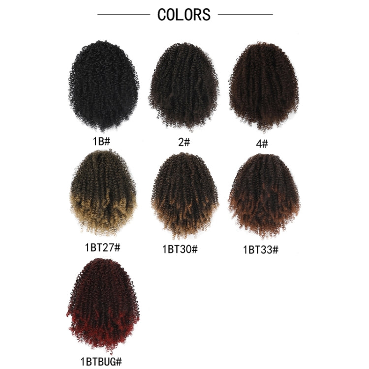 Ladies Fluffy Short Small Curly Ponytail Wig, Color: 1BT33#