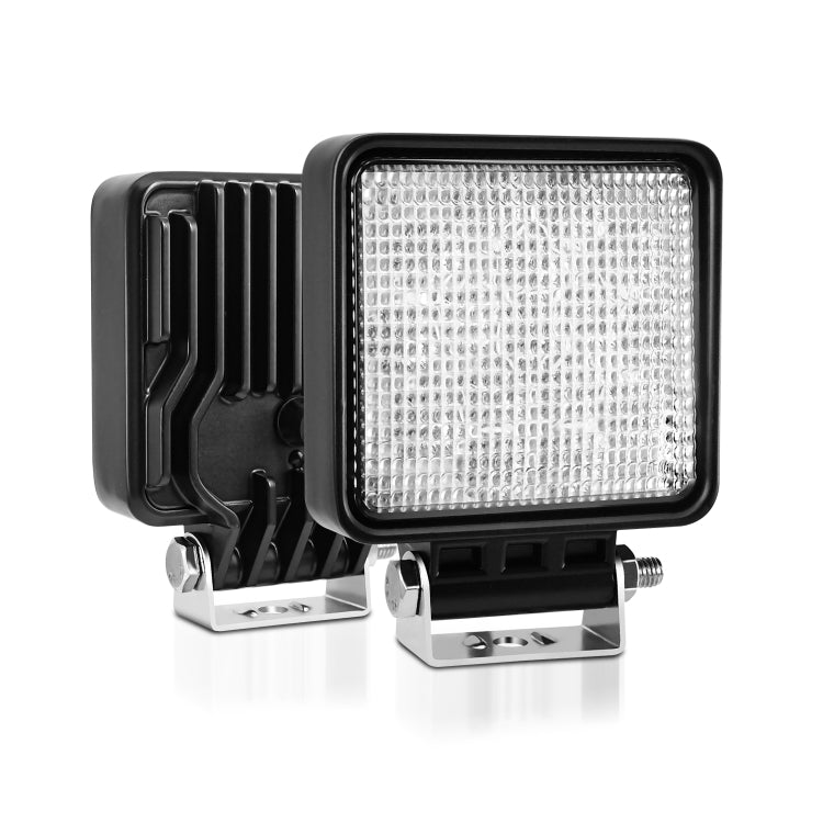 14W 9-30V 4 Inch Mixed Luminous Square Floodlight With Wire Set - X2