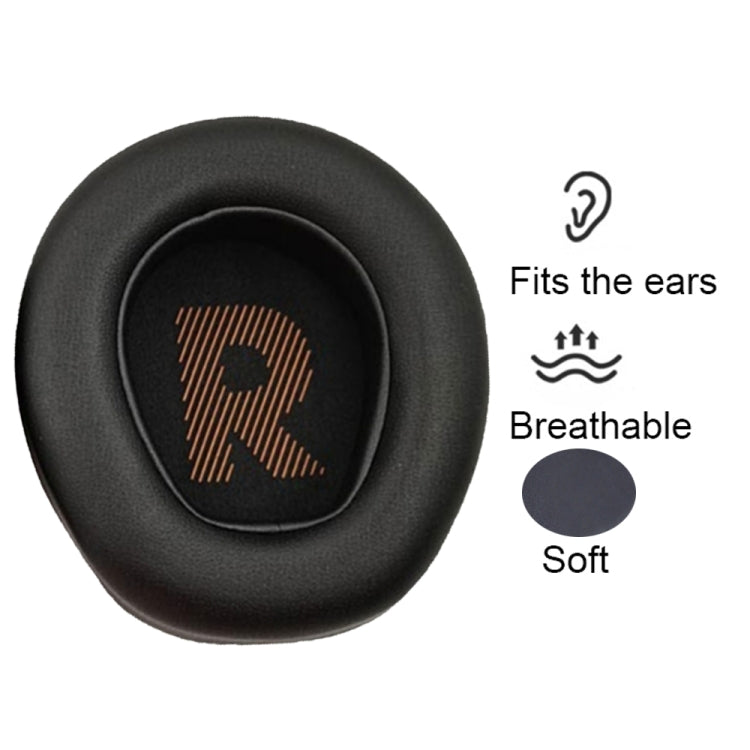 1pair For JBL QUANTUM 400 Headphone Leather Sponge Cover Earmuffs - Black