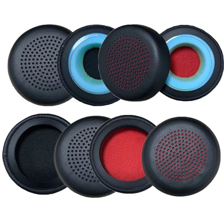 1pair For Plantronics UC B825 Headphone Leather Sponge Cover Earmuffs, Color: Red Mesh Leather