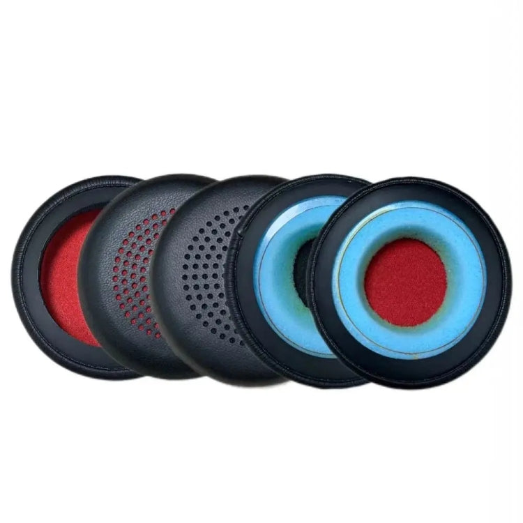 1pair For Plantronics UC B825 Headphone Leather Sponge Cover Earmuffs, Color: Red Mesh Sponge