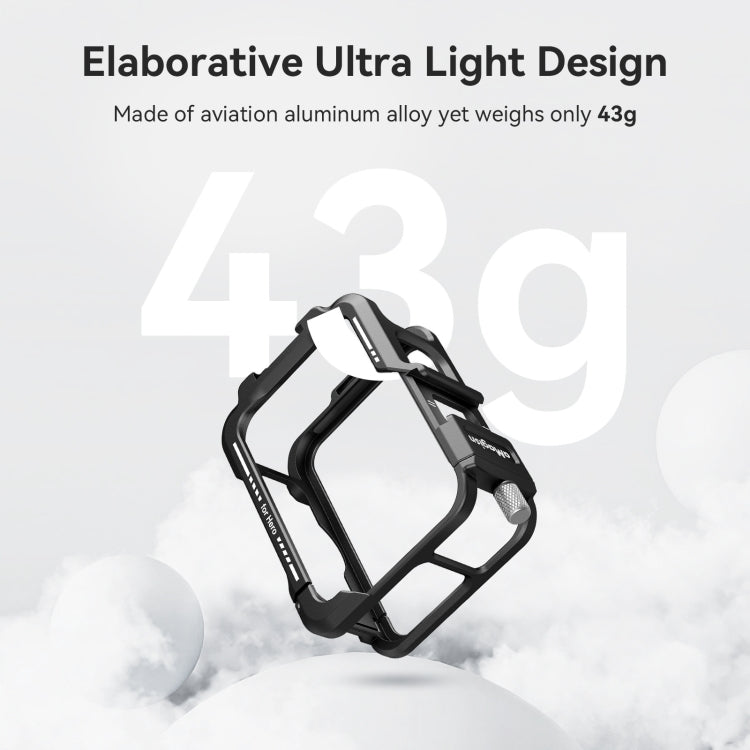 aMagisn Essential Ver Metal Rabbit Cage for GoPro HERO13 Black / HERO12 Black / HERO11 Black / HERO10 Black / HERO9 Black - Black