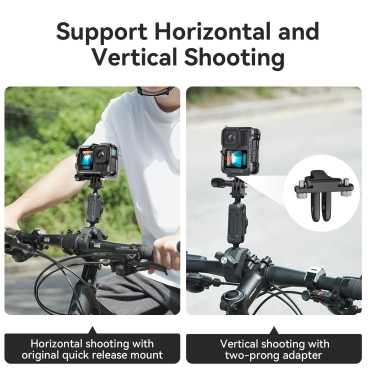 aMagisn Essential Ver Metal Rabbit Cage for GoPro HERO13 Black / HERO12 Black / HERO11 Black / HERO10 Black / HERO9 Black - Black