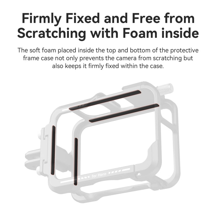 aMagisn Essential Ver Metal Rabbit Cage for GoPro HERO13 Black / HERO12 Black / HERO11 Black / HERO10 Black / HERO9 Black - Black