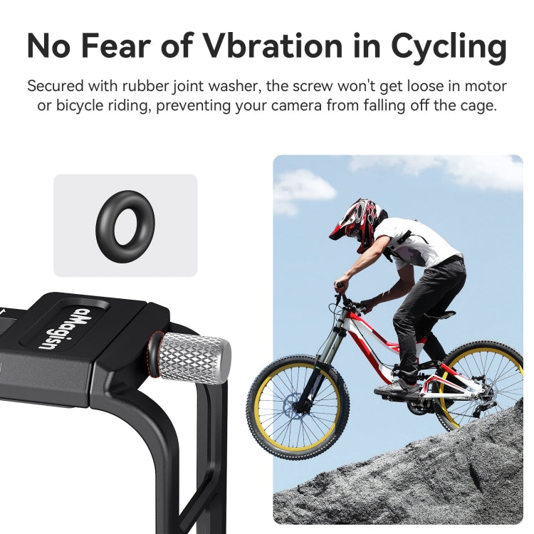 aMagisn Essential Ver Metal Rabbit Cage for GoPro HERO13 Black / HERO12 Black / HERO11 Black / HERO10 Black / HERO9 Black - Black