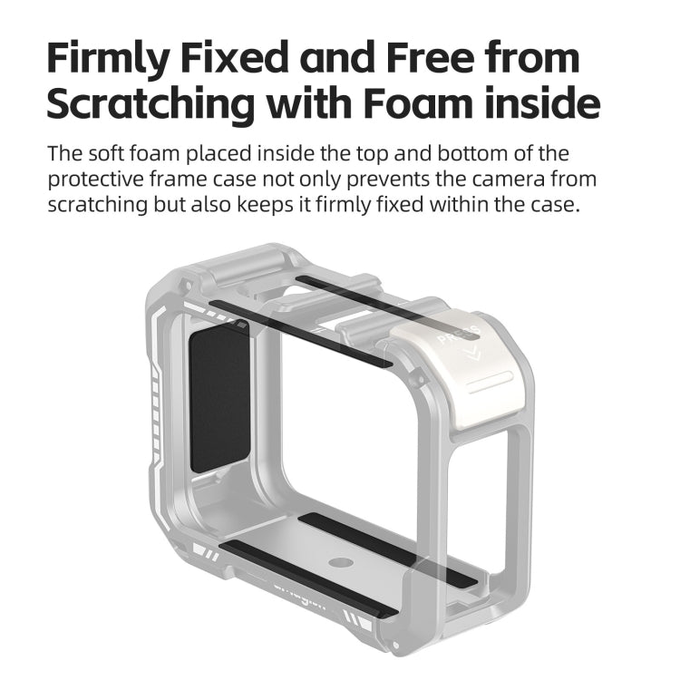 AMagisn Upgrade Ver Metal Rabbit Cage For GoPro HERO13 Black / HERO12 Black / HERO11 Black / HERO10 Black / HERO9 Black - Black