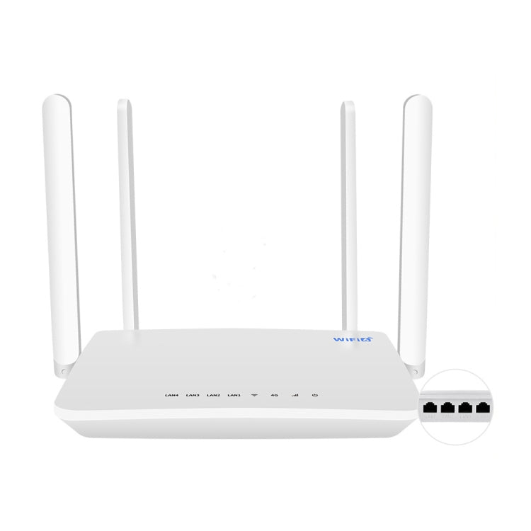 4G CPE Wireless Plug-In Router WiFi 6 Network Hotspot, EU Plug - White