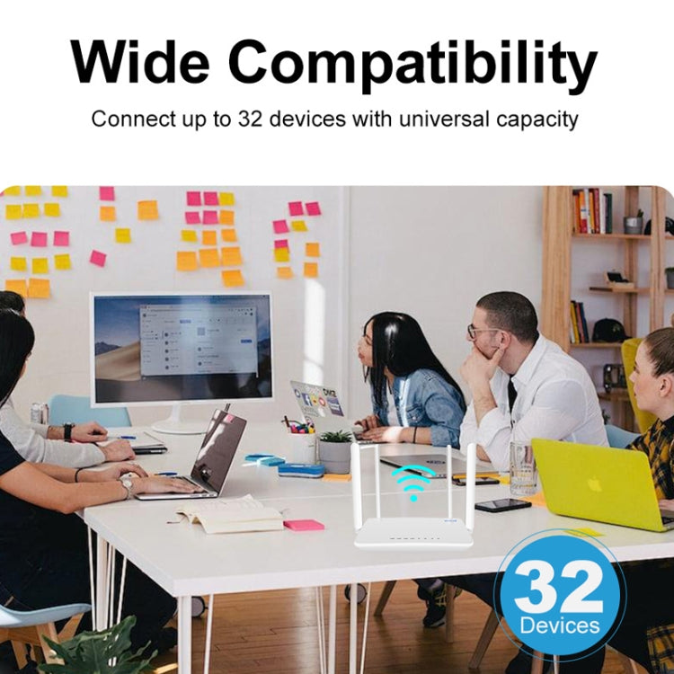 4G CPE Wireless Plug-In Router WiFi 6 Network Hotspot, EU Plug - White