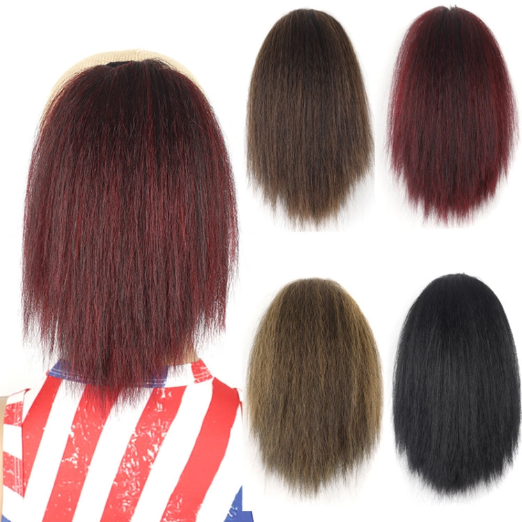 Drawstring Mesh Pocket Short Explosive-Head Fluffy Curly Hair Ponytail Wig, Color: 1BTBUG#