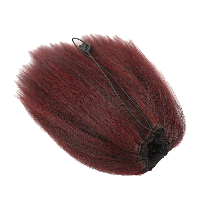 Drawstring Mesh Pocket Short Explosive-Head Fluffy Curly Hair Ponytail Wig, Color: 1BTBUG#