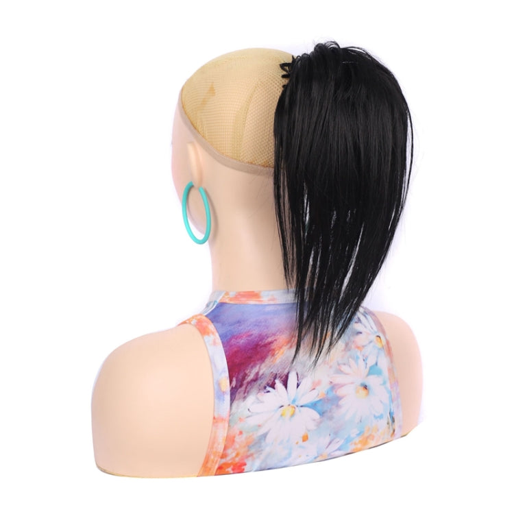 Ladies Short Chemical Fiber Fountain Claw Clip High Ponytail Wig, Color: 2#