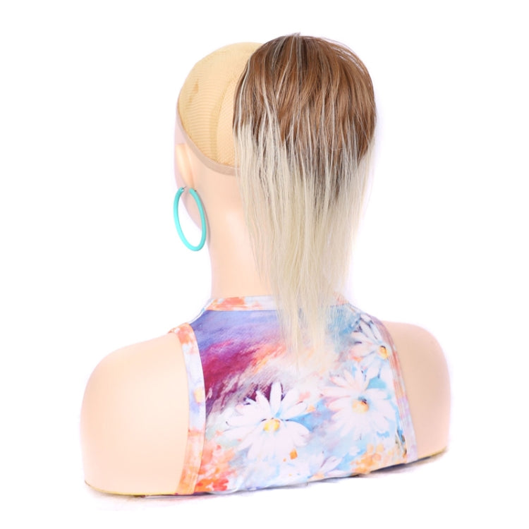 Ladies Short Chemical Fiber Fountain Claw Clip High Ponytail Wig, Color: 27T613#
