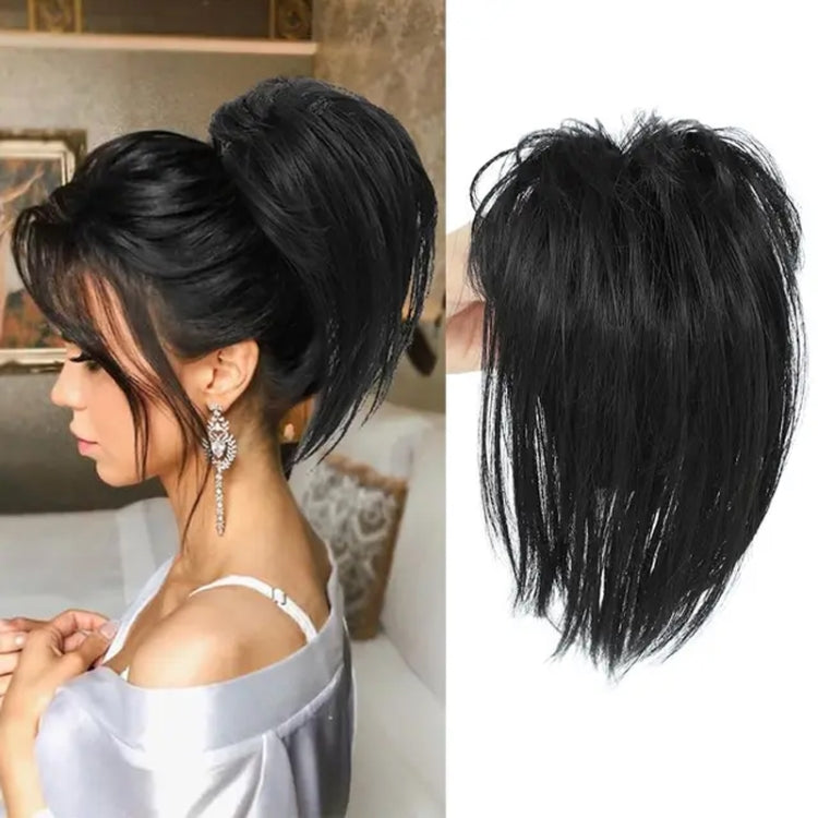 Ladies Short Chemical Fiber Fountain Claw Clip High Ponytail Wig, Color: 27T613#