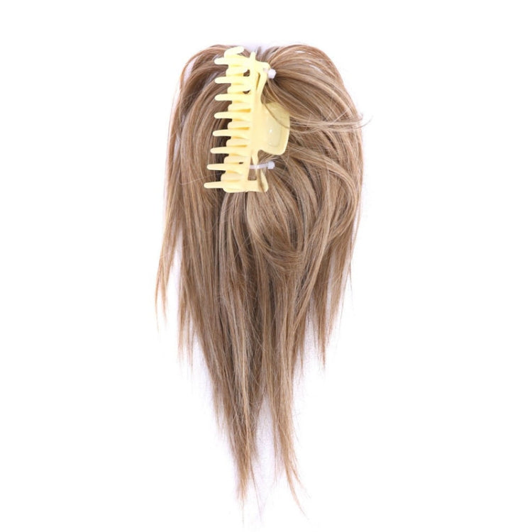 Ladies Short Chemical Fiber Fountain Claw Clip High Ponytail Wig, Color: 6A#