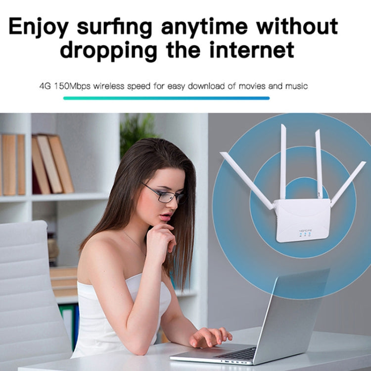 Asian B1/3/5/7/8/38/40/41 4G Wireless CPE Router Plug-in Mobile WiFi, EU Plug