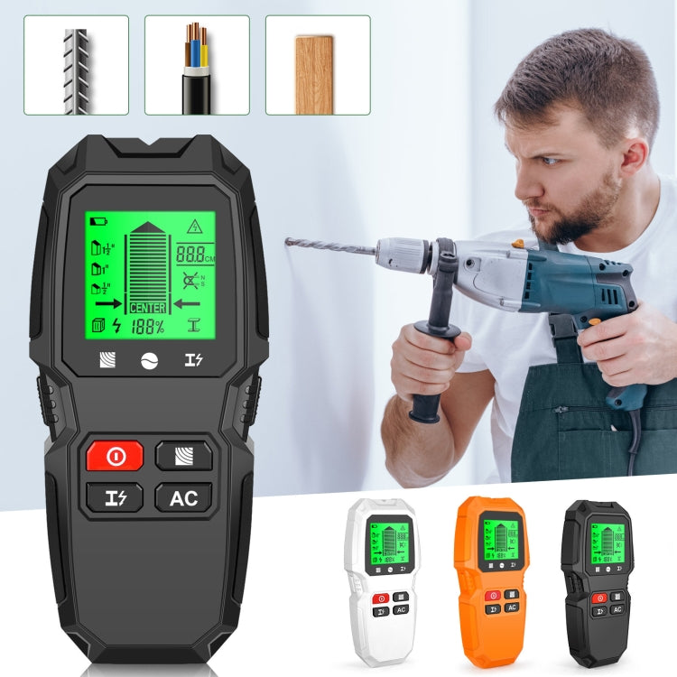 HW-QB6 5 In 1 Wall Scanner Handheld Stud Finder Wood Current Metal Live Wires Detection