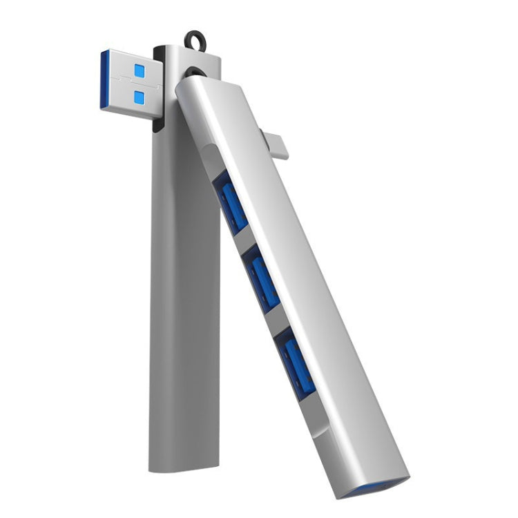 Side Plug Wireless Docking Station 4 In 1 Multifunctional Computer Cable Hubs, Port: Type-C 3.0 Silver
