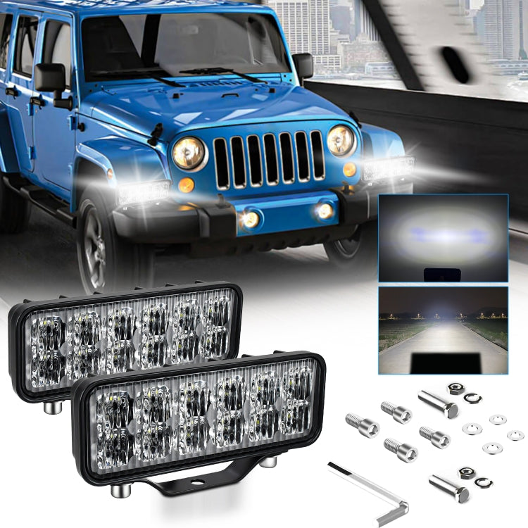 14W 9-30V 6 Inch Long Waterproof Car Work Headlight With Wire Set - X1