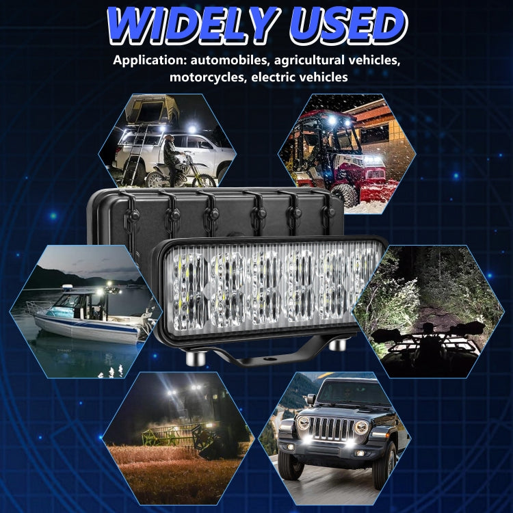 14W 9-30V 6 Inch Long Waterproof Car Work Headlight With Wire Set - X1