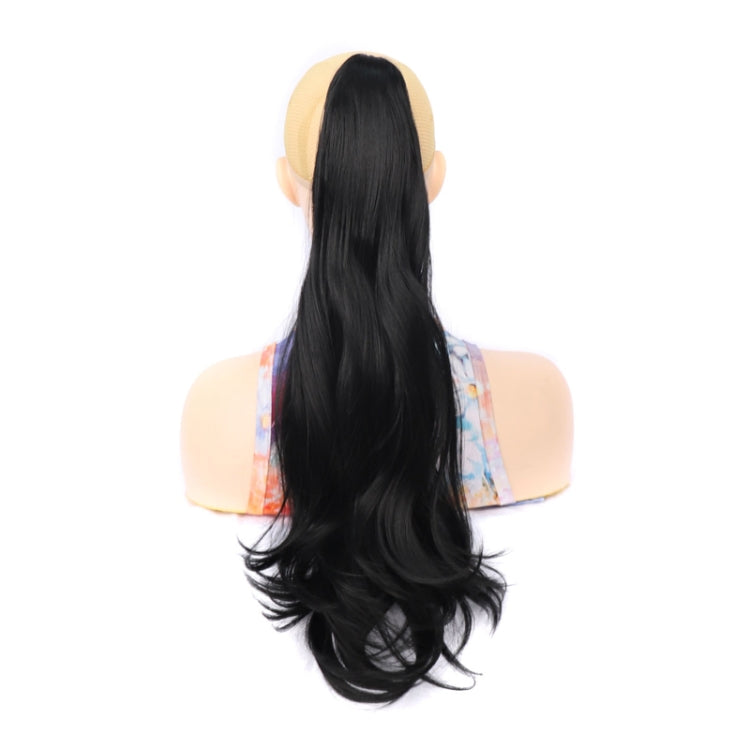 Ladies Claw Clip Inside Button Long Curly Pear Ponytail Wig, Color: 18C#