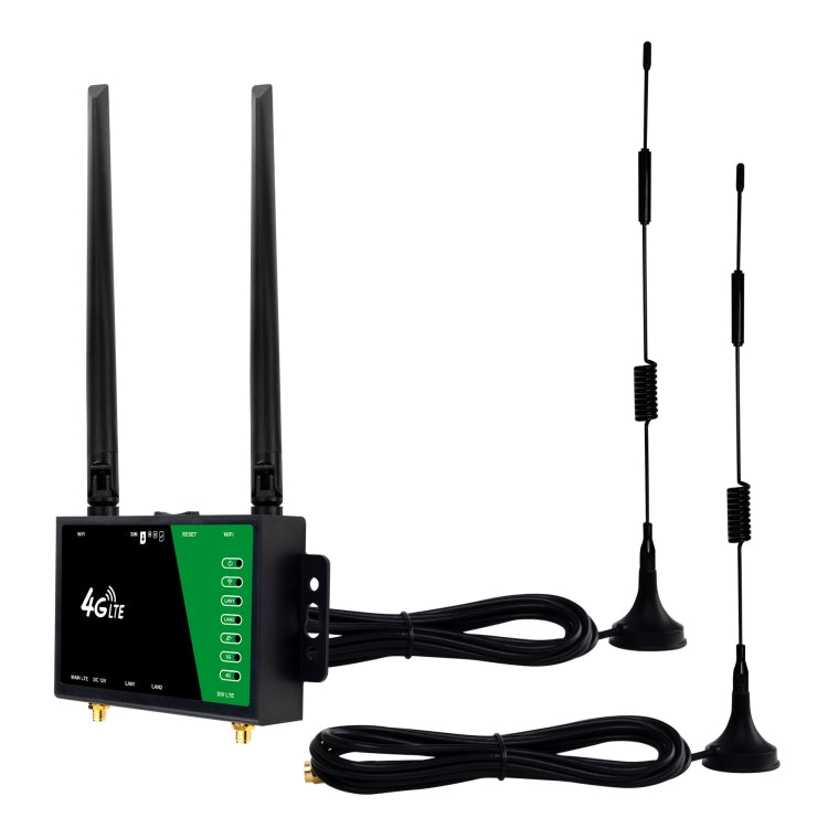 4G Wireless Plug-in Router Detachable Extension Antenna LTE Monitoring Network WiFi Hotspot, EU Plug - Black