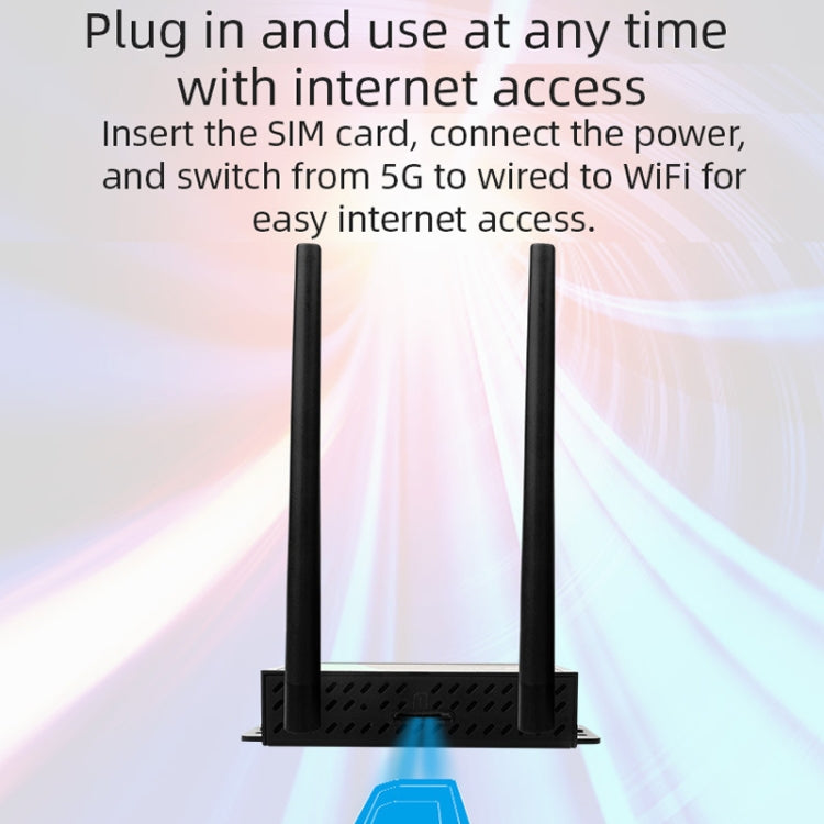 4G Wireless Plug-in Router Detachable Extension Antenna LTE Monitoring Network WiFi Hotspot, EU Plug - Black