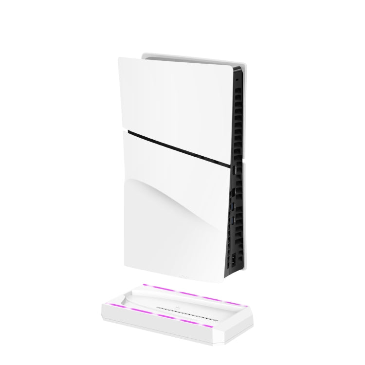 For PS5 Slim Console Wall-mounted Storage Rack With 3 USB2.0 Ports - White